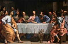 the last supper of jesus is depicted in this painting