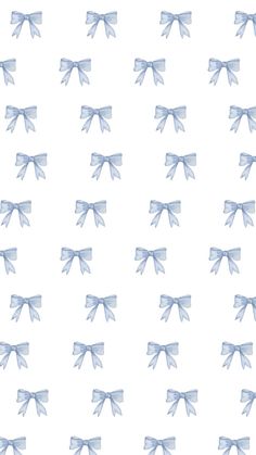 blue bows on a white background are drawn in watercolor and then painted with ink