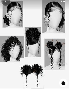 Curlyhead Hairstyles, Ethiopian Hairstyles, Hairstyle Examples, Natural Hair Bun Styles, Sleek Ponytail Hairstyles, Cute Quick Hairstyles, Curly Hair Videos