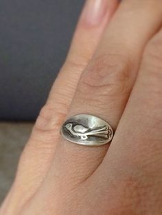 Bird ring - sterling silver ring - delicate ring - made to order ring - unique ring by prox on Etsy https://www.etsy.com/listing/264036173/bird-ring-sterling-silver-ring-delicate Silver Bird Ring, Simple Ring Band, Bird Ring, Bird Rings, Silver Bird, Dope Jewelry, Funky Jewelry, Trendy Earrings, Unique Ring