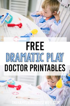 the free dramatic play doctor printables are perfect for toddlers and preschoolers