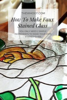 a stained glass window with the words how to make frazy stained glass on it