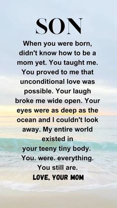 a poem written on the beach with an ocean background