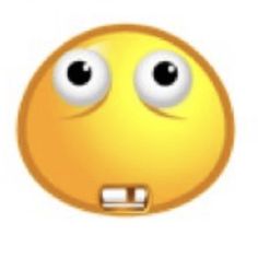 an emoticive smiley face with two eyes and one eye missing the upper part