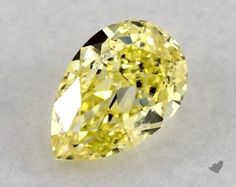 This pear shaped 0.44 carat Lab-Grown Fancy Intense Yellow color vs2 clarity has a diamond grading report from IGI Fancy Color Diamonds, Pear Diamond, Pear Shaped Diamond, Pear Cut, Yellow Color, Pear Shaped, Lab Grown, Loose Diamonds, Pear