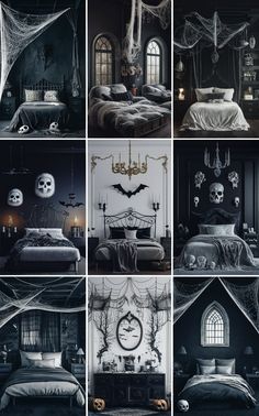 Fall Furniture , Autumn Cozy Fall ,Decor Easy Fall ,
Decor Neutral Fall ,Decor Fall ,Decor Inspiration ,Fall Decor Ideas Spooky Bedroom Decor, Black And White Bedroom, Monochrome Bedroom, Spooky Chic