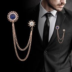 Coat Pins Brooches For Men, Suit Corset, Brooch For Men, Brooch Design, Men's Brooch, Sherwani Groom, Vintage Suit, Collar Fashion, Lapel Pins Mens