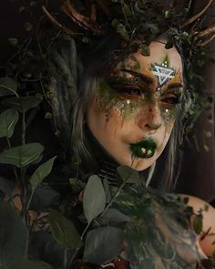 Elements Makeup, Celtic Otherworld, Class Photoshoot, Viking Makeup, Goddess Makeup, Nature Goddess, Witch Makeup, Earth Goddess