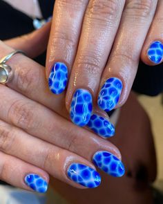 ⚡️•𝖌𝖊𝖑𝖘 𝖇𝖞 𝖌𝖎𝖓𝖌𝖊 •⚡️ on Instagram: “Okay - I’m obsessed 😍” Summer Gel Mani, Nail Inspo Short Nails, Blue Nail Inspiration, Avatar Nails, Snake Skin Nails Designs, Teen Nails, Nails Today