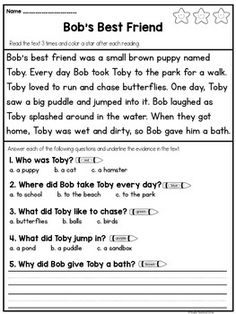 the worksheet for bob's best friend is shown in black and white