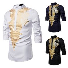 Sleeve Length:Long Sleeve; Gender:Men's; What's in the box:Shirt; Types:Modern African Outfits,Shirt; Holiday:Masquerade; Style:Dashiki,African Print; Occasion:Party; Material:Polyester; Age Group:Adults; Listing Date:06/07/2022; Clothing Length:; Bust:; Shoulder Width:; Sleeve Length: Shirt Types, Afrocentric Fashion, Dashiki Shirt, Kurta Men, Hippie Top, Formal Tops, Hippie Tops, African Style, Adulting Shirts