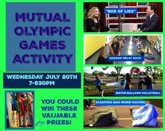 an advertisement for the virtual olympic games activity, featuring pictures of athletes and their coaches