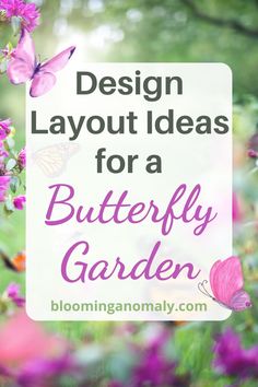 the words design layout ideas for a butterfly garden