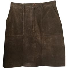 High Sierra Women's Size 6 100% Leather Skirt Suede. Lined, Pockets, Zip Button Closure. Excellent Like New, Never Worn Condition. Dark Brown From Smoke And Pet Free Home Fall Leather Skirt With Button Closure, Casual Leather Mini Skirt, Casual Leather Skirt For Work, Casual Leather Skirt For Fall, Suede Skirt, Skirt With Pockets, Skirts With Pockets, Leather Skirt, Dark Brown