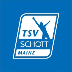 the logo for tsv schott mainz, which is also in blue and white