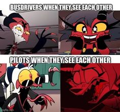 an image of cartoon characters with caption that reads, bugsdrives when they see each other