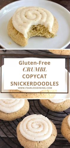 gluten - free crimmy copycat snickkerdoodles with text overlay