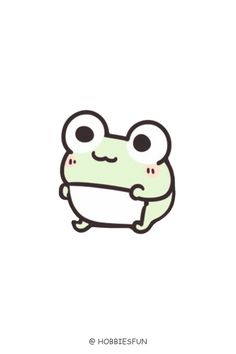 a green frog with big eyes sitting down