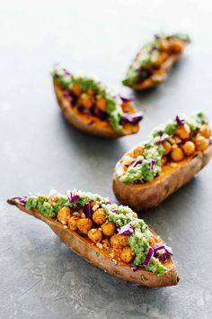 baked sweet potatoes with chickpeas, carrots and white bean soup