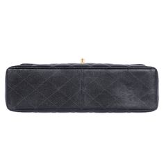 Authentic, pre-owned Chanel classic flap jumbo quilted black caviar leather cross body bag. Features flap top with 24kt gold plating twist turn lock on the front of the bag, the exterior rear has 1 open side pocket, the interior has Chanel black leather lining and 1 zipper pocket and 1 slip pocket. Comfortably carried on the shoulder with single or double chain and also as a cross body bag. This is one of the most famous designs from Chanel. Add your phone, wallet, cosmetic case, book, keys, and Louis Vuitton Crossbody Bag, Louis Vuitton Crossbody, Weekend Travel Bags, Louis Vuitton Vernis, Leather Cross Body Bag, Baby Diaper Bags, Black Caviar, Double Chain, 24kt Gold