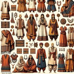 an illustration of different types of clothing and accessories for people to wear on their own