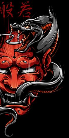 I Phone 7 Wallpaper, Hannya Mask, Samurai Wallpaper, Samurai Artwork, Japanese Mask, Oni Mask, Ninja Art, Japanese Tattoos, Mask Tattoo