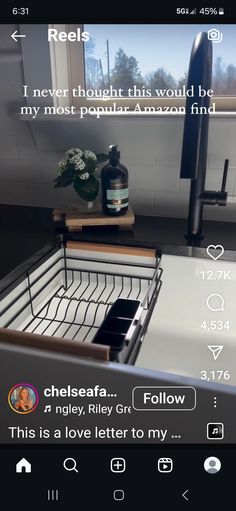 an image of a kitchen sink with the text'i never thought this would be my most popular amazon finder '