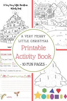 a very merry little christmas printable activity book for kids to color and practice numbers