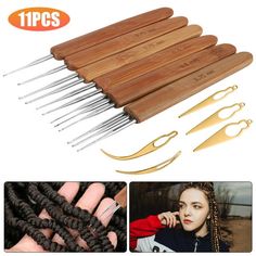 wooden nail files with different types of nails