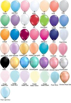 a bunch of balloons with different colors