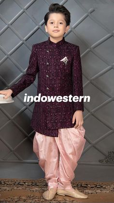 Wedding Dress For Boys, Indo Western Outfits, Western Kids, Outfits For Boys, Indo Western, Indian Outfit, Wedding Wear, Fashion Wear, Western Outfits