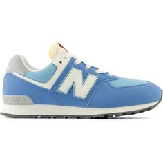 New Balance Kids' 574 Lifestyle Shoe Blue GC574RCA Blue New Balance Shoes, New Balance Store, New Balance Shoe, Green New Balance, Trail Design, New Balance Style, Kids Running Shoes, Wide Heels, New Balance 574