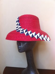 Shipshape   BY TIFFANY AREY  #millinery #hats #HatAcademy Jenny Joseph, Pink Hats, Red Hat Society, Lady In Waiting, Pink Hat, Red Hat, Red Hats, Hats Vintage