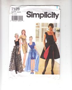 the front cover of a sewing pattern for women's evening gowns and dresses