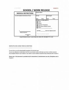 the work release form is shown in this document