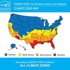 the map shows where climate zones are in each state and what they mean to be