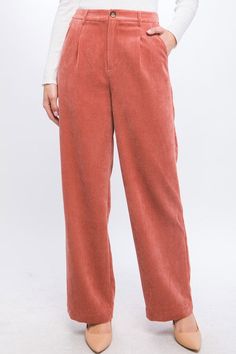 Corduroy Trouser Pants Fabric Contents: 90 POLYESTER 10 NYLON