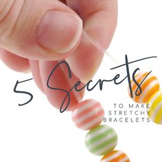 Secrets to Making Stretch Cord Bracelets Beaded Stretchy Bracelet Ideas, Cord Bracelet Diy, Kids Camp, Stretchy Beaded Bracelet, Diy Beaded Bracelets, Diy Bracelets Tutorials