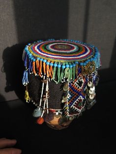 Multicolor Festival Hats With Bead Caps, Multicolor Beaded Caps Festival Hats, Multicolor Bead Cap Hats For Festivals, Multicolor Bead Caps Hats For Festival, Multicolor Bead Caps Festival Hats, Traditional Multicolor Beaded Hat, Multicolor Bohemian Hat With Bead Caps, Traditional Beaded Hats For Festivals, Traditional Beaded Festival Hats