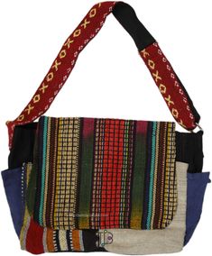 A boho-style shoulder or cross-body flap bag with adjustable strap length. This quality bag is characterized by a striped flap (each piece is different due it being fabric made from recycled fabric). #tlb #bohemianfashion #BohoBag Striped Rectangular Shoulder Bag With Adjustable Strap, Bohemian Fabric Shoulder Bag For Travel, Striped Woven Rectangular Shoulder Bag, Rectangular Striped Woven Shoulder Bag, Bohemian Multicolor Fabric Shoulder Bag, Multicolor Bohemian Fabric Shoulder Bag, Multicolor Fabric Shoulder Bag With Adjustable Strap, Multicolor Flap Shoulder Bag With Adjustable Strap, Multicolor Shoulder Flap Bag With Adjustable Strap