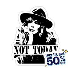 a sticker with the words not to say buy 10 get 50 % off on it