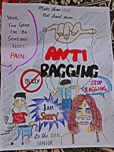 a poster with some writing on it that says art baguiq stop ragdling