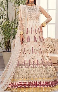 Pakistani Lehenga, Dupatta Border, Indian Lehenga, Organza Dress, Designer Dresses Indian, White Maxi, Fabric Stores Online