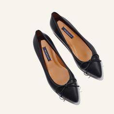 The Pointe - Black Nappa – Margaux Staples Outfits, Most Comfortable Ballet Flats, Fall Fashion Staples, Comfortable Ballet Flats, Fashion Staples, Suede Cleaner, Clothing Staples, Pointed Flats, Unique Fits