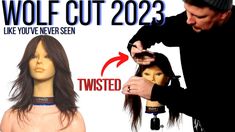 3 section WOLF CUT hair trend 2023 - Brand New Technique - TWISTED - YouTube Diy Wolf Cut Hair Tutorial, Wolf Cut How To, Hair Trend 2023, Diy Haircuts, A Wolf Cut, Section Hair, Cut Hair At Home, Hair Education, Wolf Cut Hair