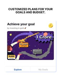 a screenshot of an email with the text, customized plans for your goals and budget