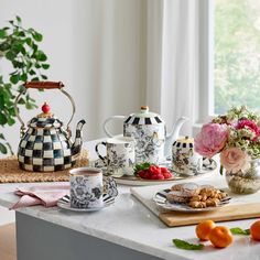 MacKenzie-Childs | Butterfly Toile Teapot Spode Christmas Tree, Spode Christmas, Glass Teapot, Tea Pot Set, Mudroom Furniture