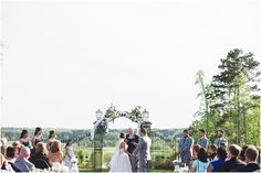 a couple getting married at their wedding ceremony