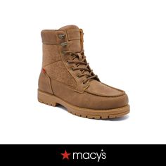 in stock Casual Moc Toe Winter Boots, Casual Moc Toe Boots For Winter, Leather Lace-up Moc Toe Boots For Outdoor, Casual Moc Toe Lace-up Boots With Leather Lining, Rugged Moc Toe Lace-up Boots For Fall, Brown Moc Toe Lace-up Boots For Outdoor, Rugged Oiled Leather Lace-up Boots With Moc Toe, Winter Neutral, Levis Men