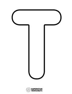 the letter t is shown in black and white, with an upper - case font